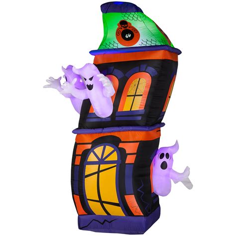 Lowes halloween inflatable - Includes everything needed for easy outdoor setup. HALLOWEEN INFLATABLE: 8.5-ft H x 8-ft W x 3.8-ft D Airblown® Inflatable haunted tree with ghost, ghoul, witch and jack-o'-lantern. LIGHTS UP: Interior lights up with bright, energy-efficient LED light. EASY SETUP: Self-inflates in seconds and deflates for easy storage, includes stakes and tethers.
